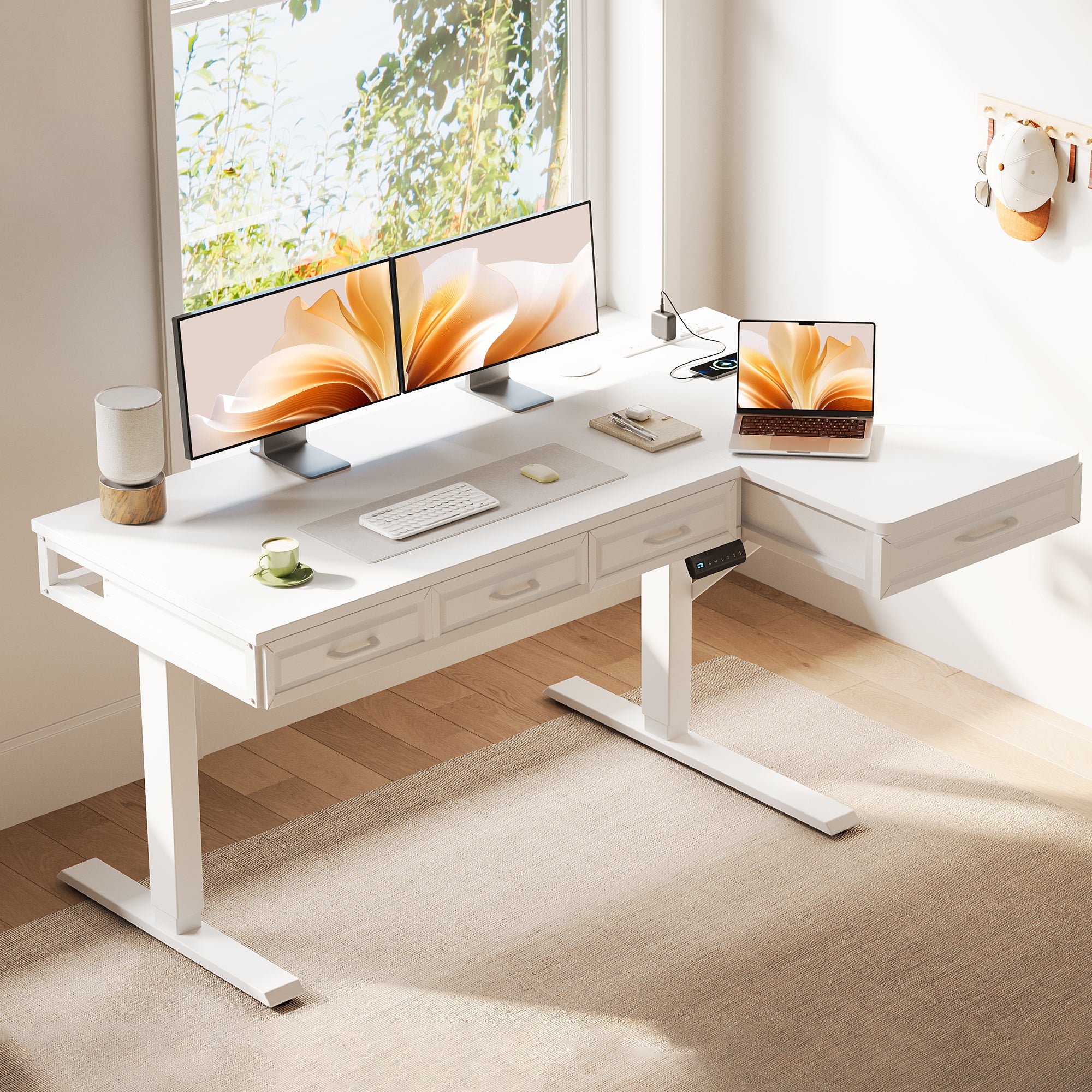 OffiGo 63" L-Shaped Electric Standing Desk