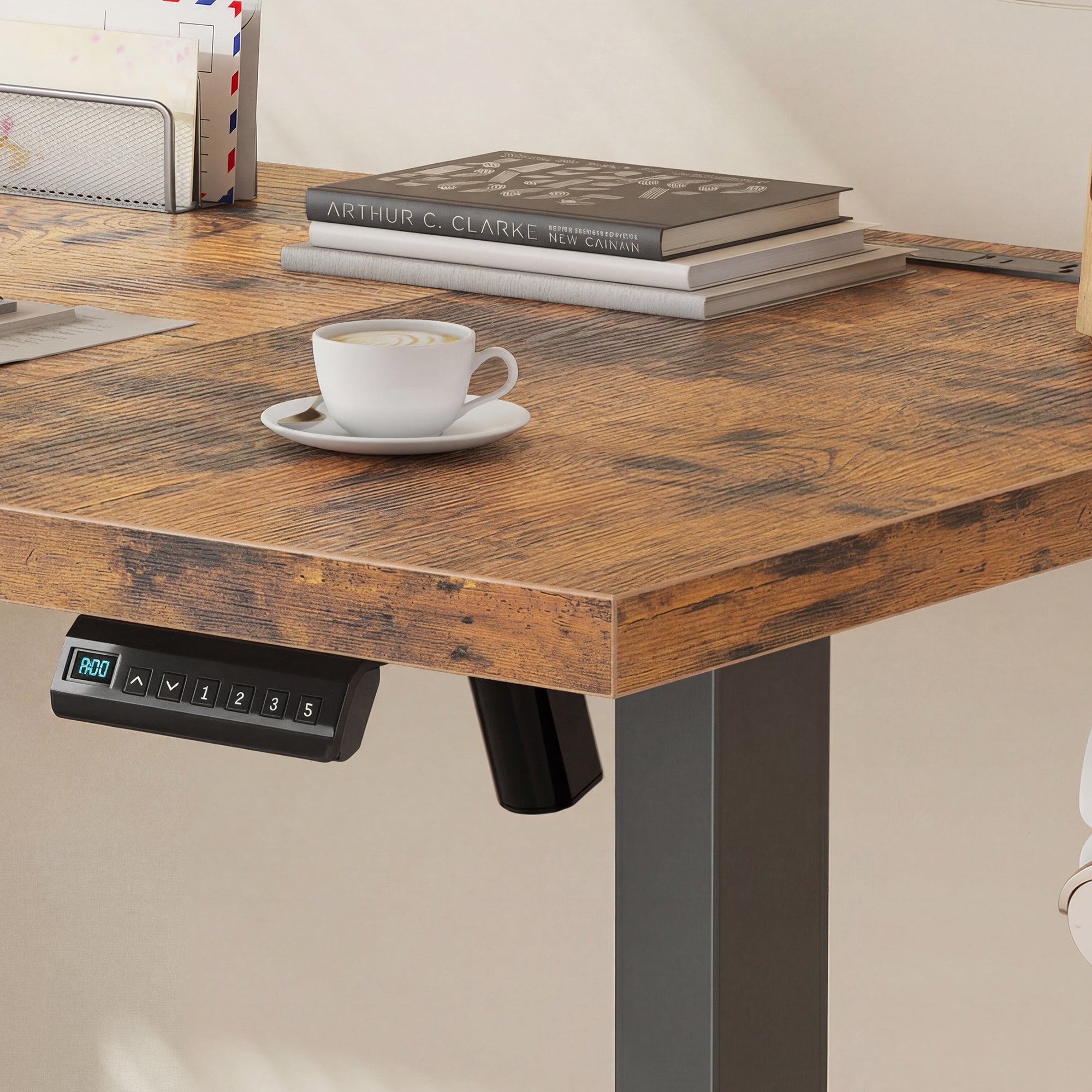 Featuring a 1.38-inch thick desktop, this desk is both durable and stylish. The surface provides a premium feel while supporting various work and study needs.