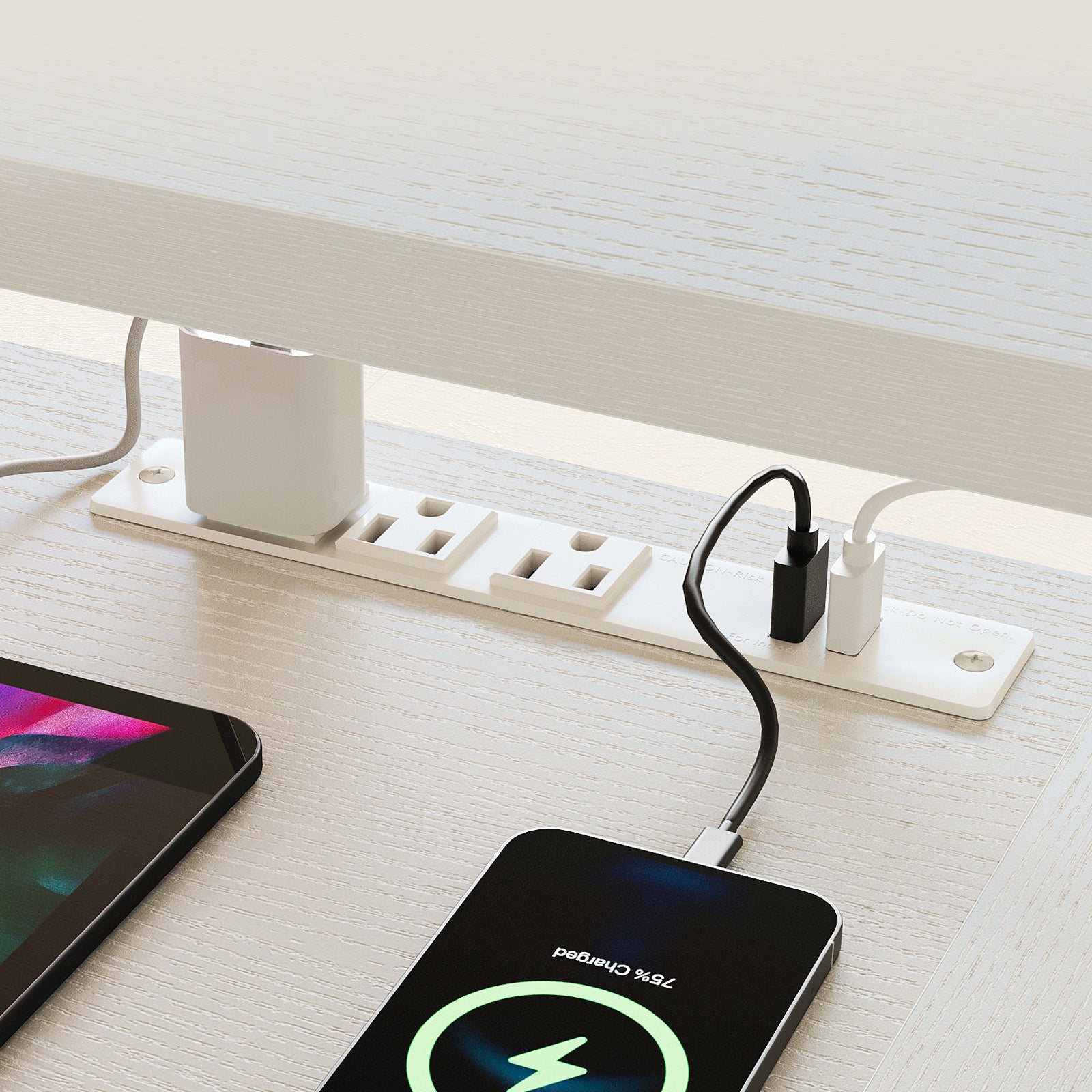 55" U-Shaped Electric Standing Desk with Drawers & Keyboard Tray, Height Adjustable Home Office Desk