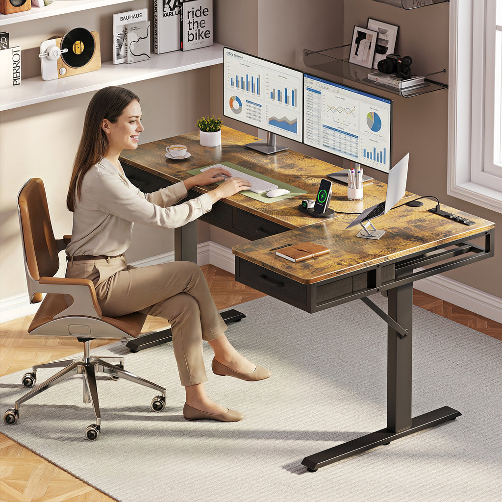 With a spacious surface, this standing desk is perfect for use in offices, bedrooms, or home study rooms. It helps create a healthy and productive work environment, ideal for both professional and daily tasks. OSHA - Illustrate the section with a relevant product or system image.