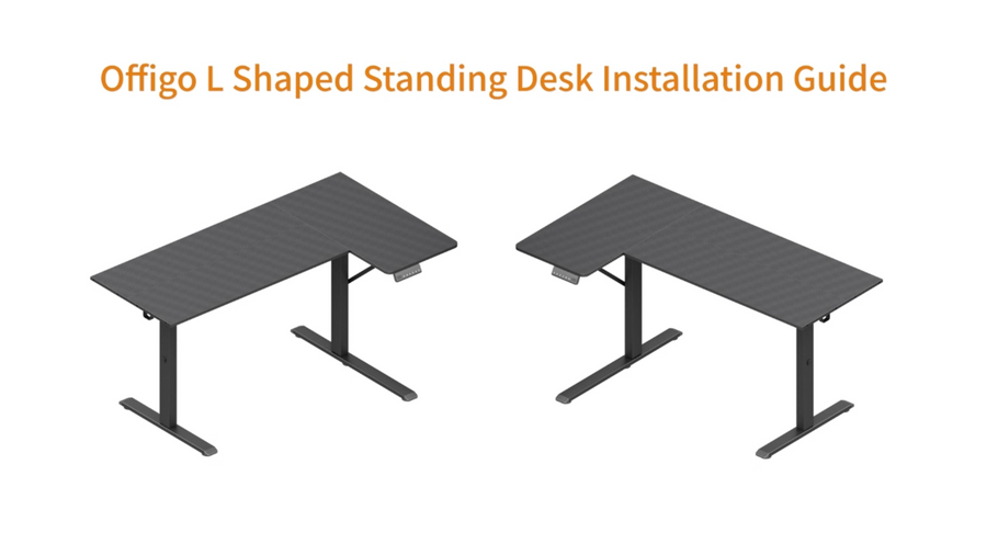 OffiGo L Shaped Electric Standing Desk with Spacious Work Surface Installation Guide