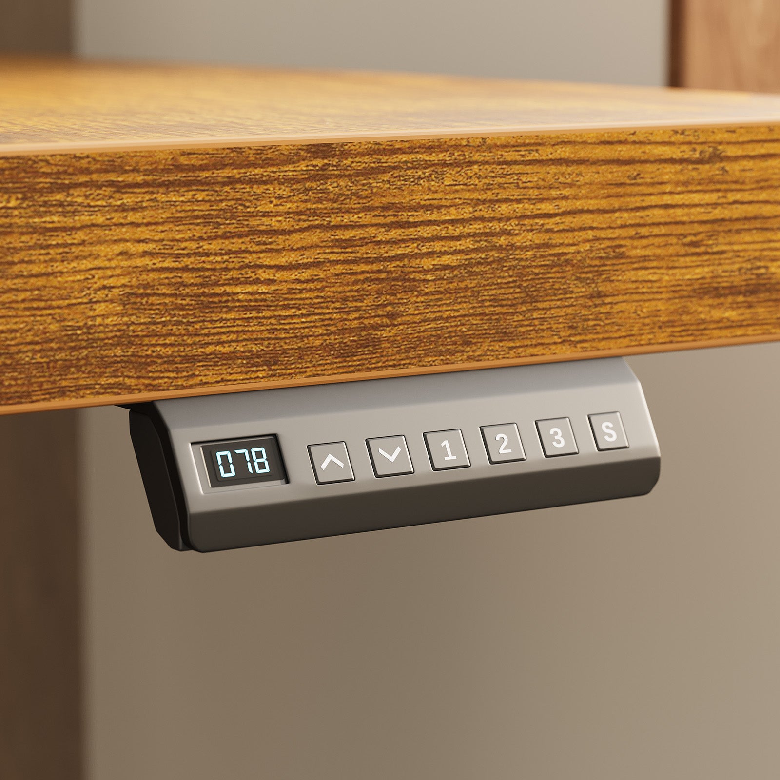 71" Executive Electric Standing Desk with Built-in Power Outlets & 1.38" Thick Desktop