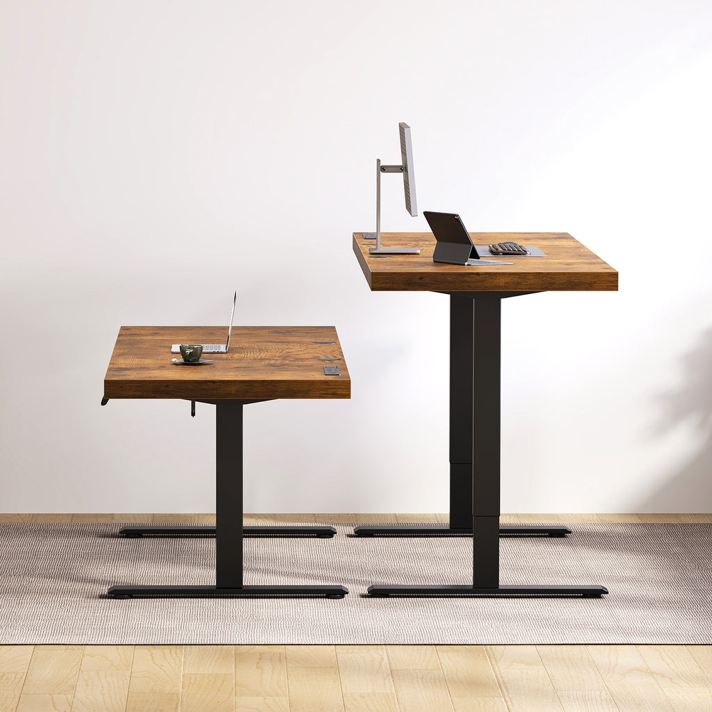 71" Executive Electric Standing Desk with Built-in Power Outlets & 1.38" Thick Desktop